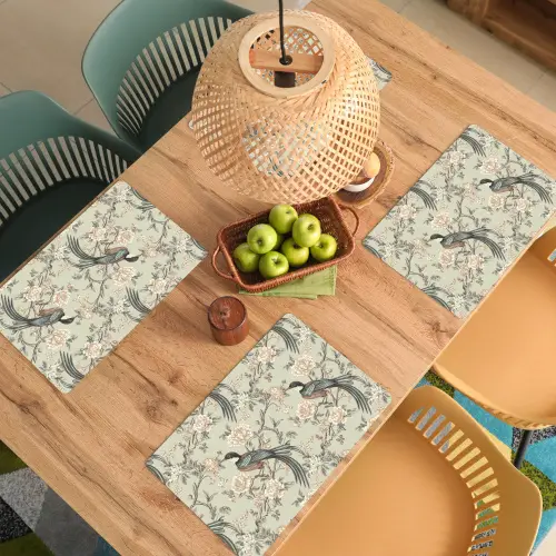 Bloem - Vogel - Kleurrijk Placemat vinyl groot 368 -zzsfeer5_Kitchenyeah-website