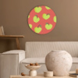 Appels - Modern - Groen Akoestische PET Vilt - Rond klein 838 -sfeer1