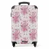 Klassiek boeket patroon roze NBS - Handbagage koffer - Kinderen Unisex middel -productfoto_recht