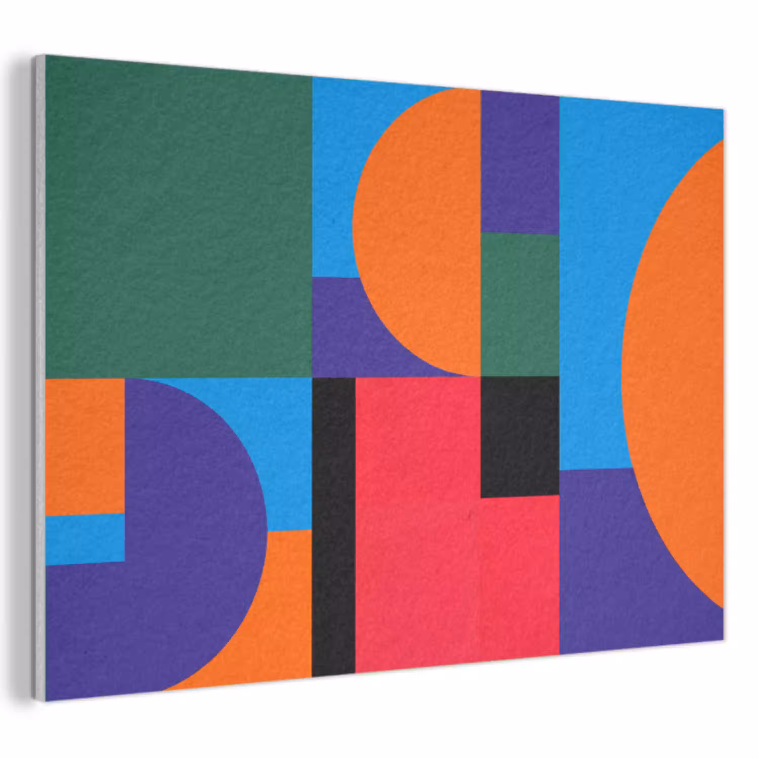 Geometrisch - Abstract - Vormen - Kleurrijk - Modern PET vilt klein -3d
