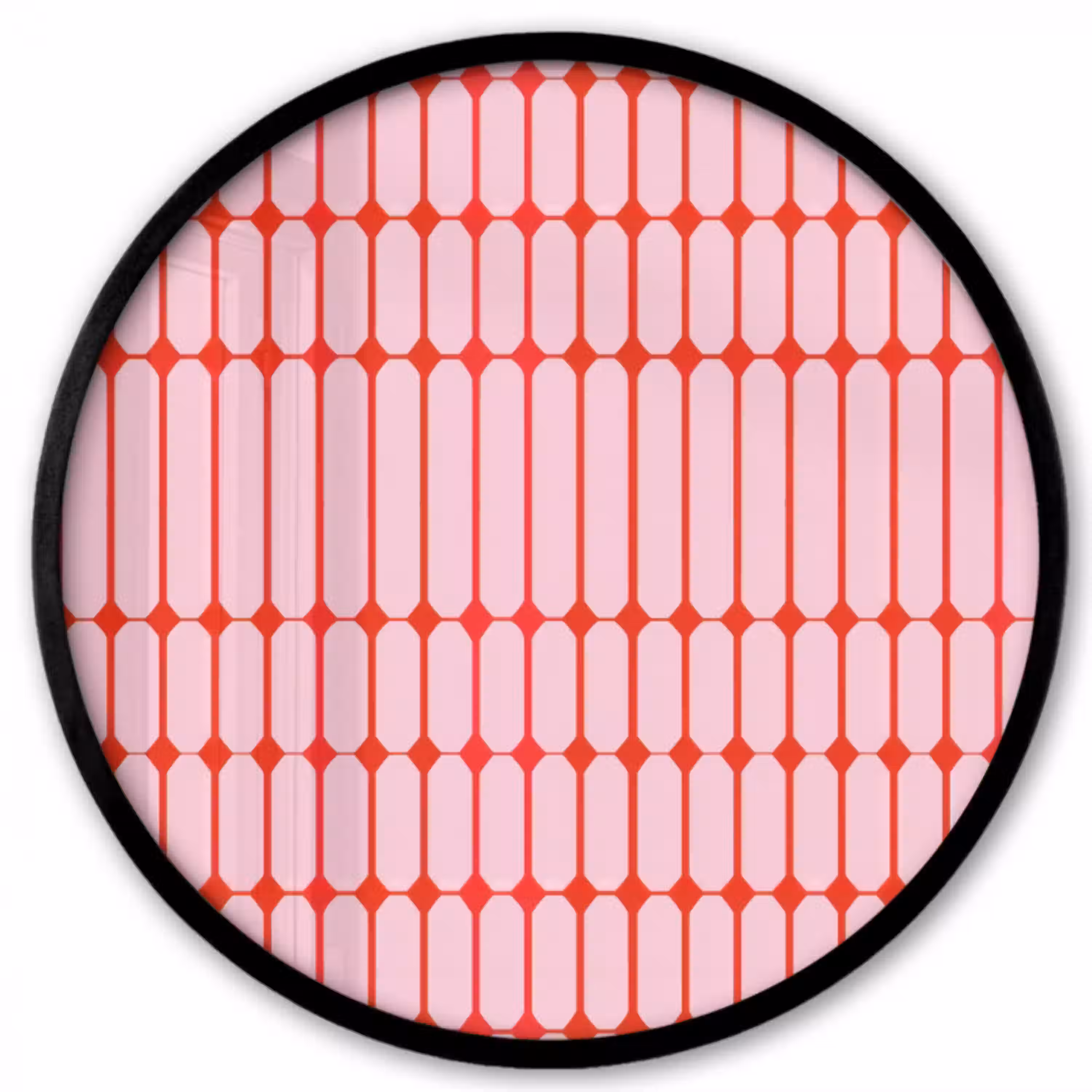 Geometrisch - Minimalistisch - Rood - Roze Fotolijst rond zonder passe partout klein 856 -3d