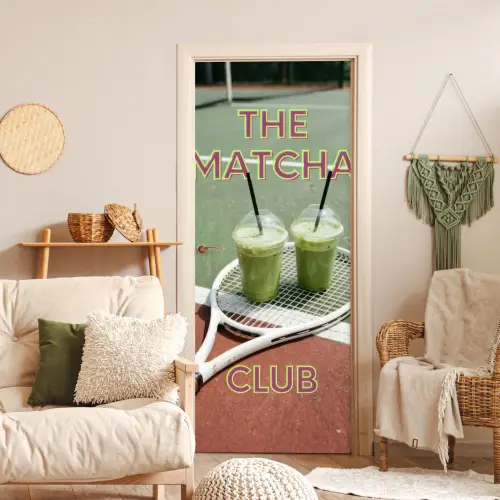 Matcha Club - Tennis - Matcha deurposter klein -sfeer2