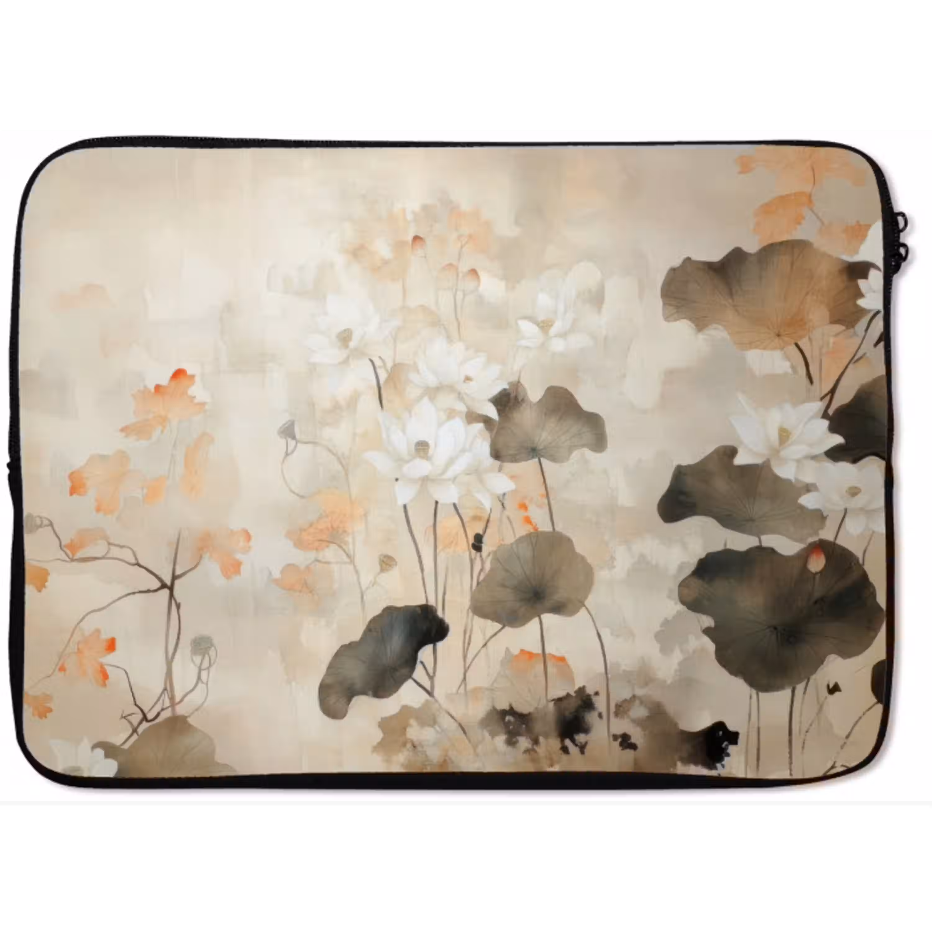 Bloemen - Japandi - Wabi sabi laptophoes neopreen klein -zkaufland3dotto
