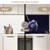 Porselein- Kersen - Delfts - Blauw keuken achterwand 2 middel -voor-na2_NL