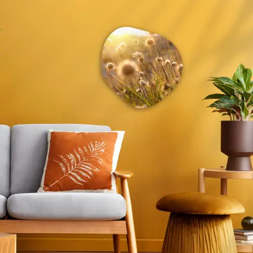 Planten - Natuur - Bloemen - Zon - Horizon Wandcirkel Organisch Forex 3mm klein -sfeer4