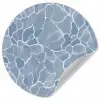 Abstract - Blauw - Bladeren Wandcirkel behangsticker klein -3d