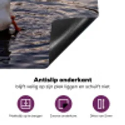 Eenden - Water - Natuur Inductie beschermer vinyl 3mm klein -zzzzzzz-cc-onderkant