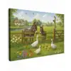 Ezels - Ganzen - Kleurrijk canvas 2cm klein -z3d