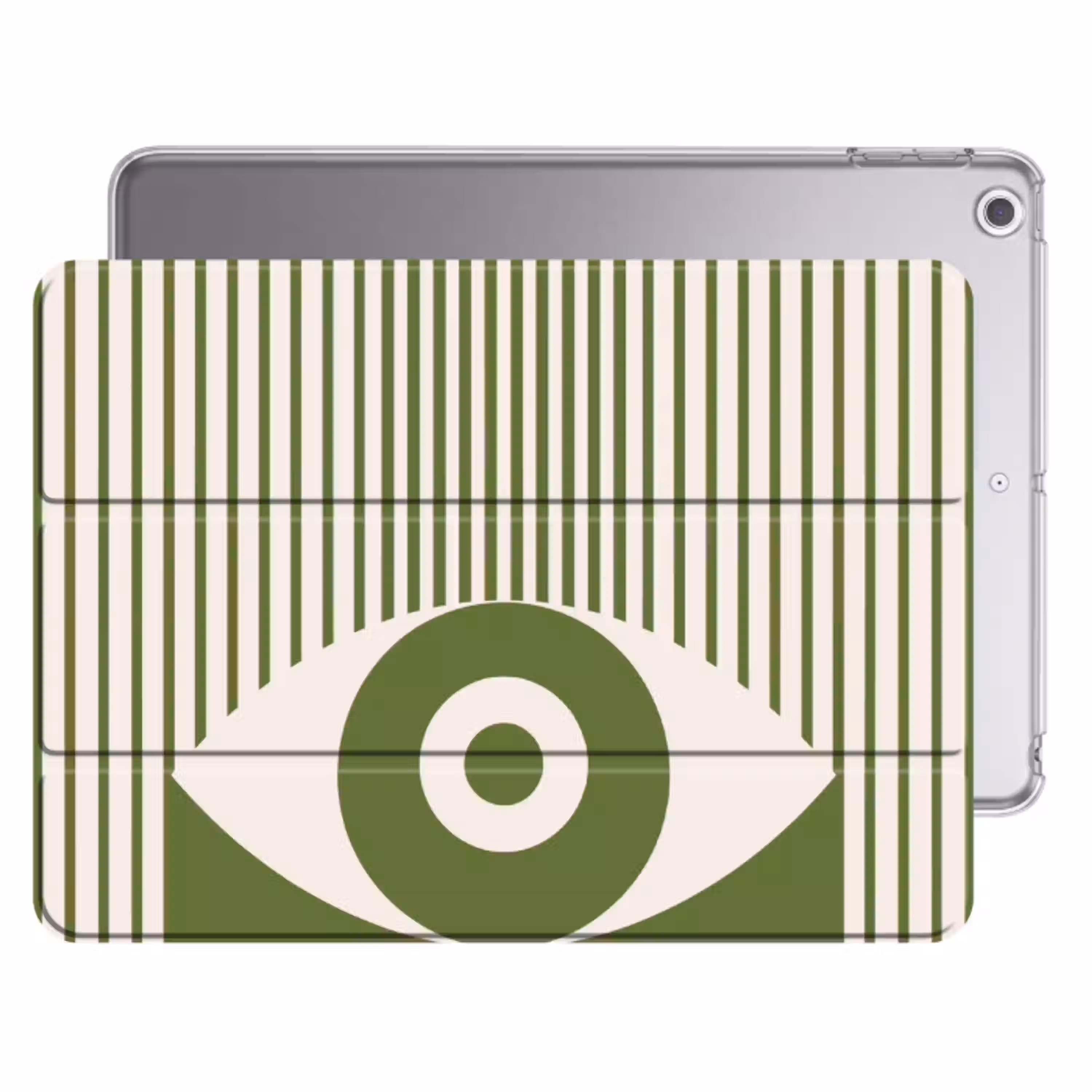 Abstract - Oog - Strepen - Modern - Groen Apple iPad 2017 middel -threedimensional_3d_global