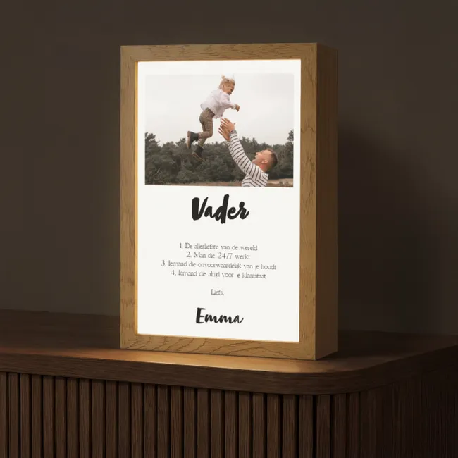 Gepersonaliseerde Lightbox - Betekenis Papa