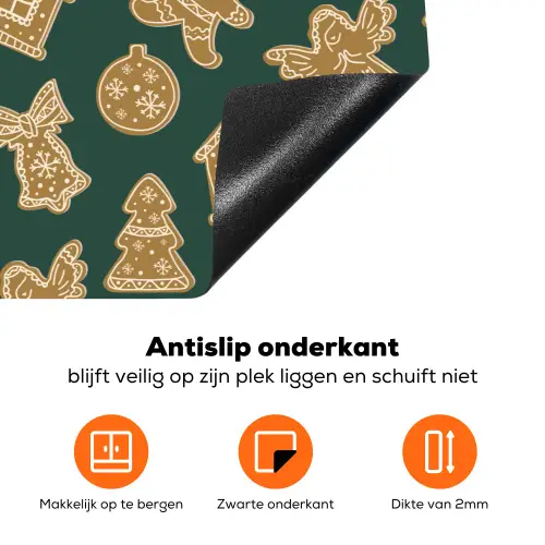 Illustratie - Koekjes - Groen Inductie beschermer vinyl 3mm klein 276 -zzzzzzz-td-onderkant