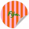 Patroon - Oranje - Fijn - Strepen Wandcirkel behangsticker klein -3d