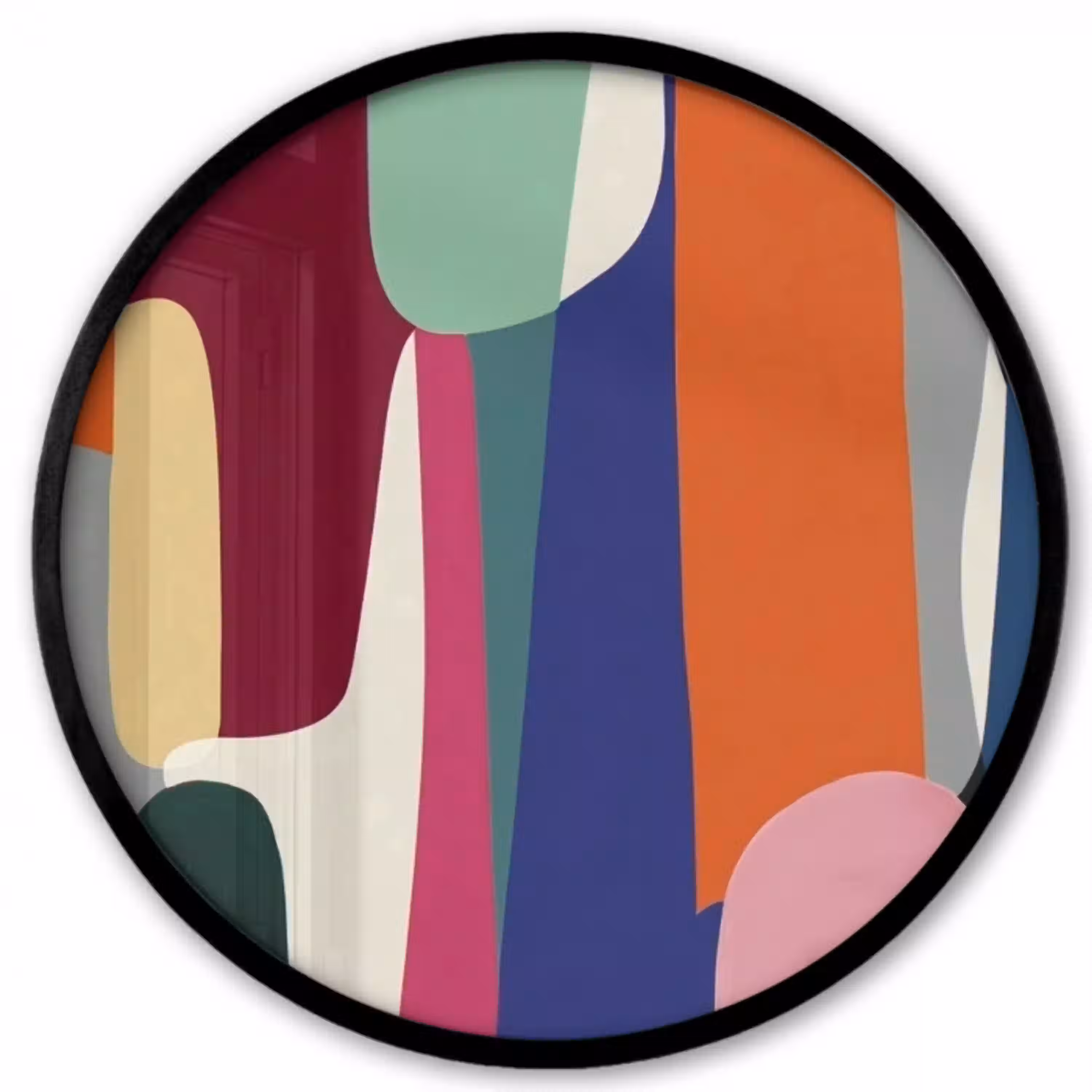 Vormen - Ritmisch - Kleuren - Abstract Fotolijst rond zonder passe partout klein -3d