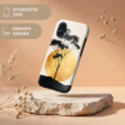 Zwarte boom - Gouden cirkel - Heuvel Toughcase MagSafe Apple iPhone 17 klein -USP_RandenV_DE