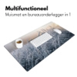 Rijp - Gras - Kristallen - Winter - Minimalistisch Muismat XXL klein -sfeer4