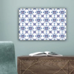 Modern - Patroon - Blauw - Roze canvas 2cm klein 34 -sfeer4