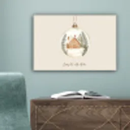 Quote - Winter - Kerst - Beige - Kerstbal canvas 2cm klein -sfeer4