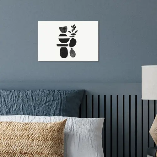 Japandi - Zwart - Abstract poster papier klein -sfeer2