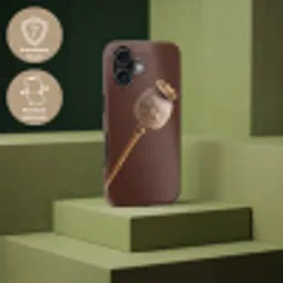 Papaverbol - Droogbloem - Bruin - Minimalistisch Toughcase MagSafe Apple iPhone 17 klein -USP_PrintM_DE