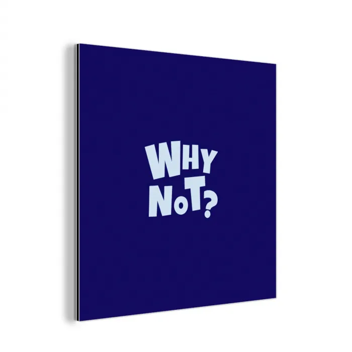 Blauw - Why not - Minimalistisch aluminium wit klein -3d