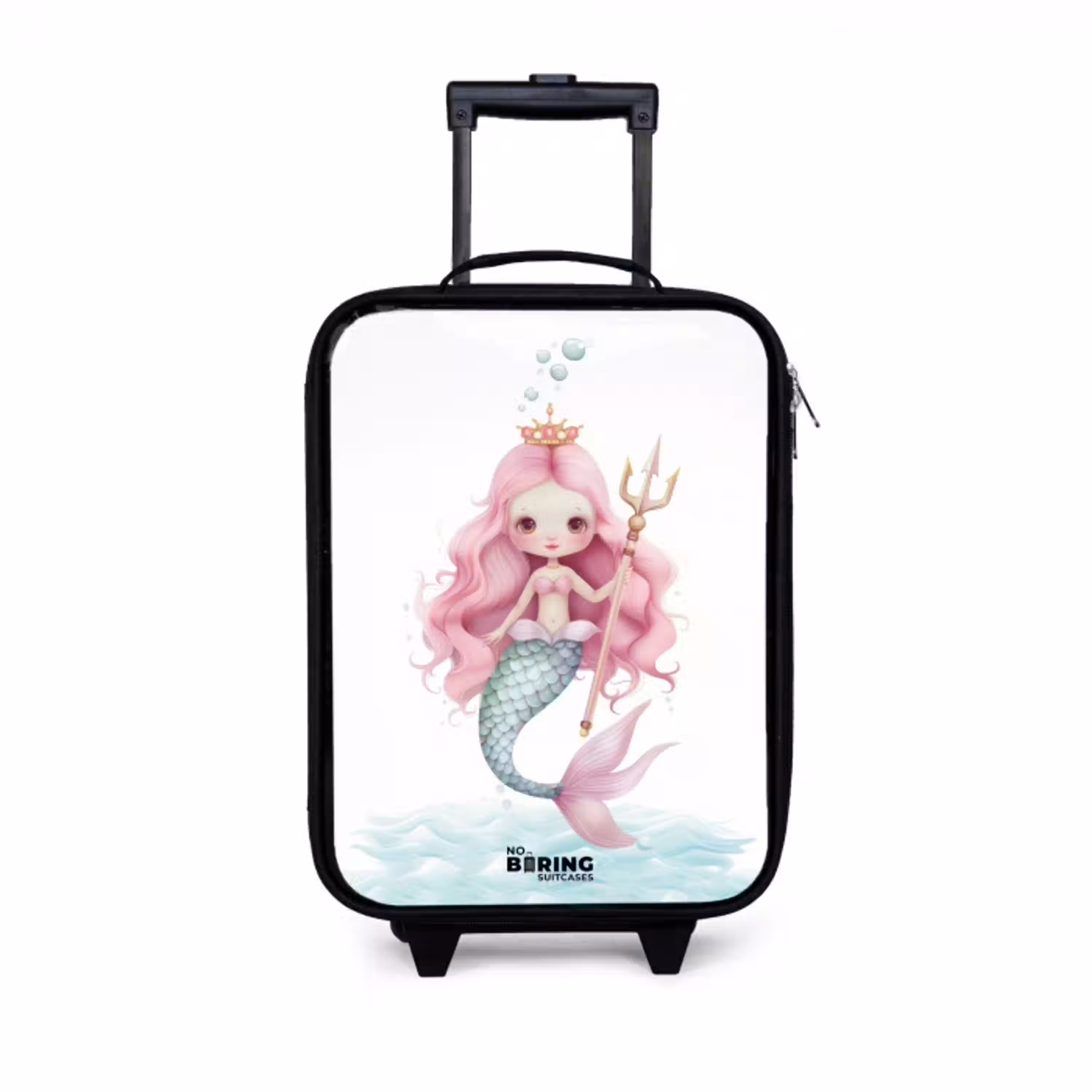 Suzy sirene Kinderkoffer - Zwart klein -3d