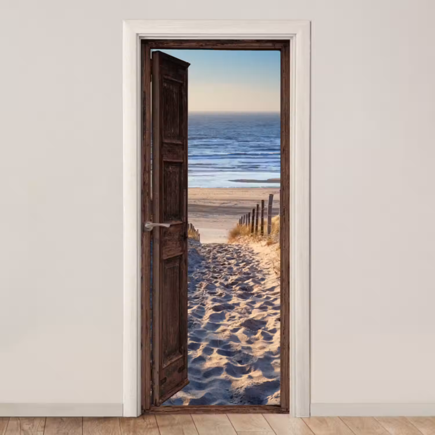 Deursticker - Doorkijk - Strand - Zee - Pad - Duinen