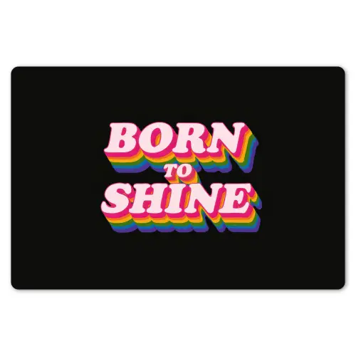 Quote - Regenboog - Roze - Zwart Placemat vinyl groot -zzsfeer1_Kitchenyeah-website