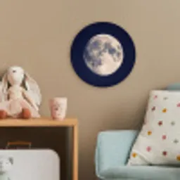Ruimte - Maan - Kosmos Wandcirkel kunststof plaat 5mm dik klein -tsfeer1_kind
