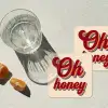 Oh honey - Rood - Schaduw onderzetter kurk middel -sfeer4
