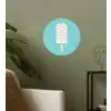 Ijsje - Stokje - Sprinkles - Lichtblauw Wandcirkel behangsticker klein -sfeer2