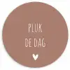Quotes - Carpe diem - Pluk de dag - Spreuken Wandcirkel kunststof plaat 5mm dik klein -3d