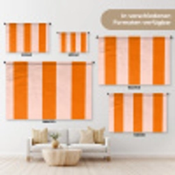 Strepen - Modern - Oranje Wandkleed katoen klein 269 -tsfeer8_DE