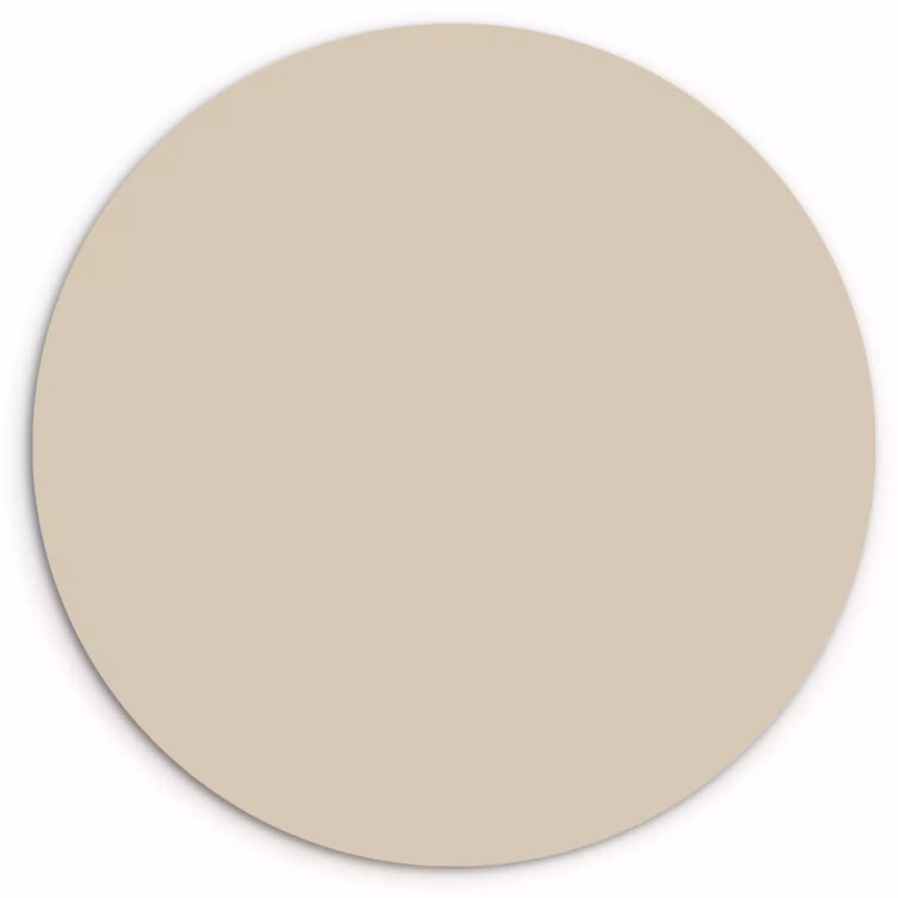 Baked - Biscuit - Nude Wandcirkel kunststof plaat 5mm dik klein 188 -3d