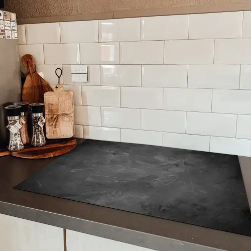 Structuur - Cement - Beton - Grijs - Vintage Inductie beschermer vinyl 3mm klein -sfeer3