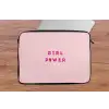 Girl power - Roze - Hartje laptophoes neopreen klein -tafel