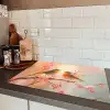 Roodborstjes - Sierlijk - Bloesemtak Inductie beschermer vinyl 3mm klein -sfeer3