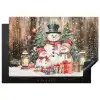 Sneeuwpop - Familie - Kleurrijk Inductie beschermer vinyl 3mm klein -3d