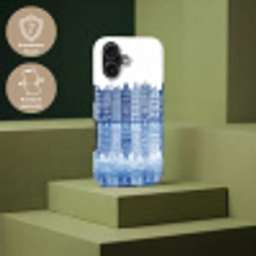 Aquarel - Grachtenpanden - Delfts - Blauw Toughcase MagSafe Apple iPhone 17 klein -USP_PrintM_DE