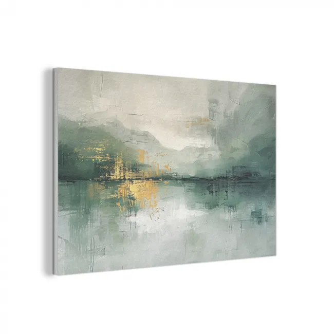 Acoustic Felt - Green - Modern - Abstract - Gold