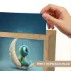 Maan - Ruimtewezen - Blauw Light Box met kabel (Kinderlampje) klein -USP_websiteprintNL