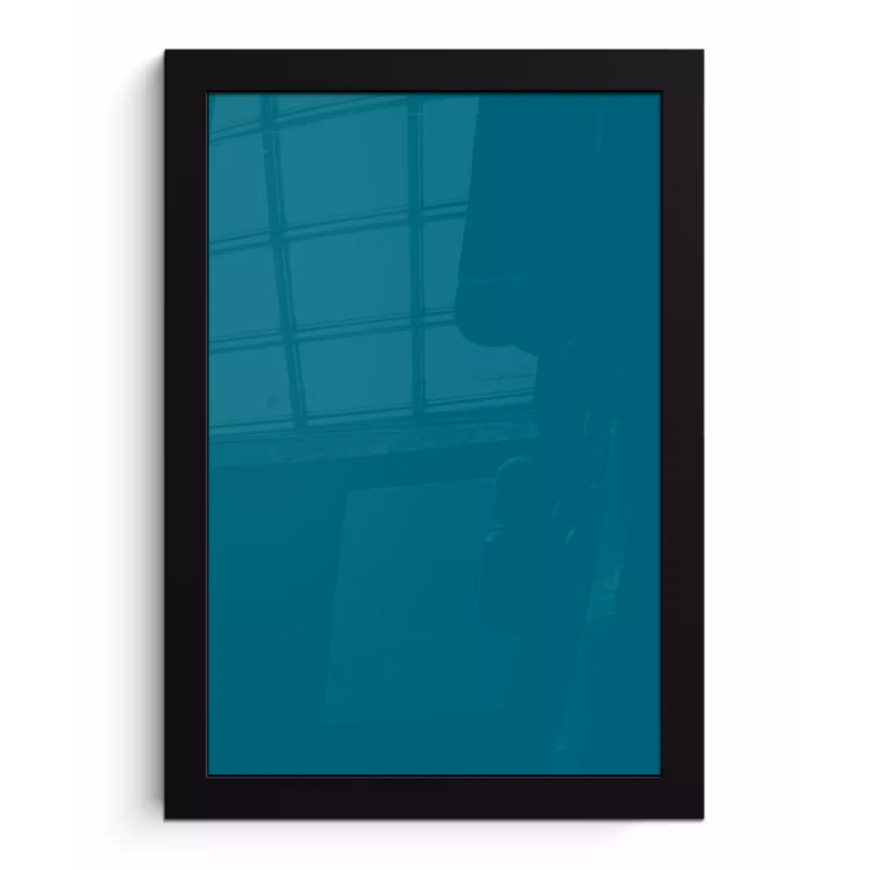 Tropical - Peacock - Blauw fotolijst zwart zonder passe partout klein 224 -3d