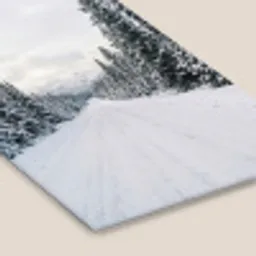 Weg - Sneeuw - Naaldbos - Winter - Avontuurlijk fotolijst zwart zonder passe partout klein -zsfeer6