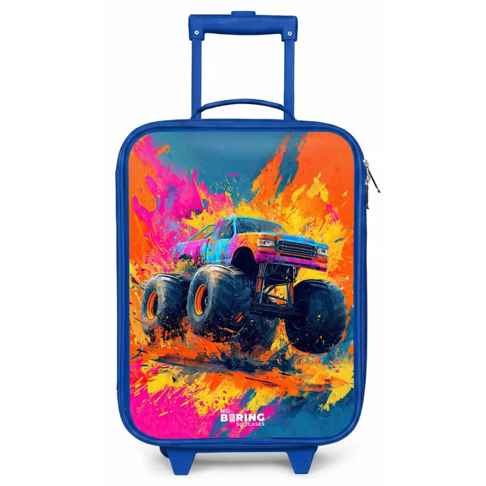 Monstertruck - Verfspatten - Kleurrijk - Explosie Kinderkoffer - Blauw klein -zz3dotto