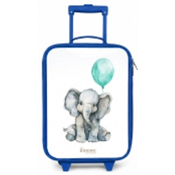 Olifant met blauwe ballon Kinderkoffer - Blauw klein -zz3dotto
