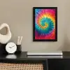 Regenboogkleuren - Tie dye - fotolijst zwart zonder passe partout klein -sfeer1