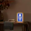 Tulp - Minimalistisch - Bladeren - Wit Light Box met kabel (Tafellamp) klein -sfeer4