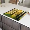 Bos - Zon - Bomen - Gras - Landschap  - Natuur Inductie beschermer vinyl 3mm middel -sfeer8