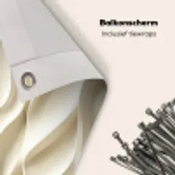 Lijnen - Golvend - Crème Balkonbeschermer Duitsland klein 596 -closeup_NL