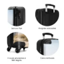 Strand - Huisjes - Kleurrijk - Duinen NBS - Handbagage koffer - Volwassenen Unisex middel zzzzzzzbolletjes_FR