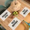 Kerst - Quotes - Feliz navidad - Kerstmis - Feestdagen Placemat vinyl groot -zzsfeer5_Kitchenyeah-website